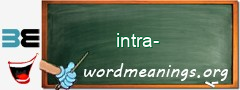 WordMeaning blackboard for intra-